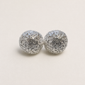 Silver Filigree Dome Stud Earrings