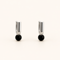 Onyx Drop Huggie Earrings