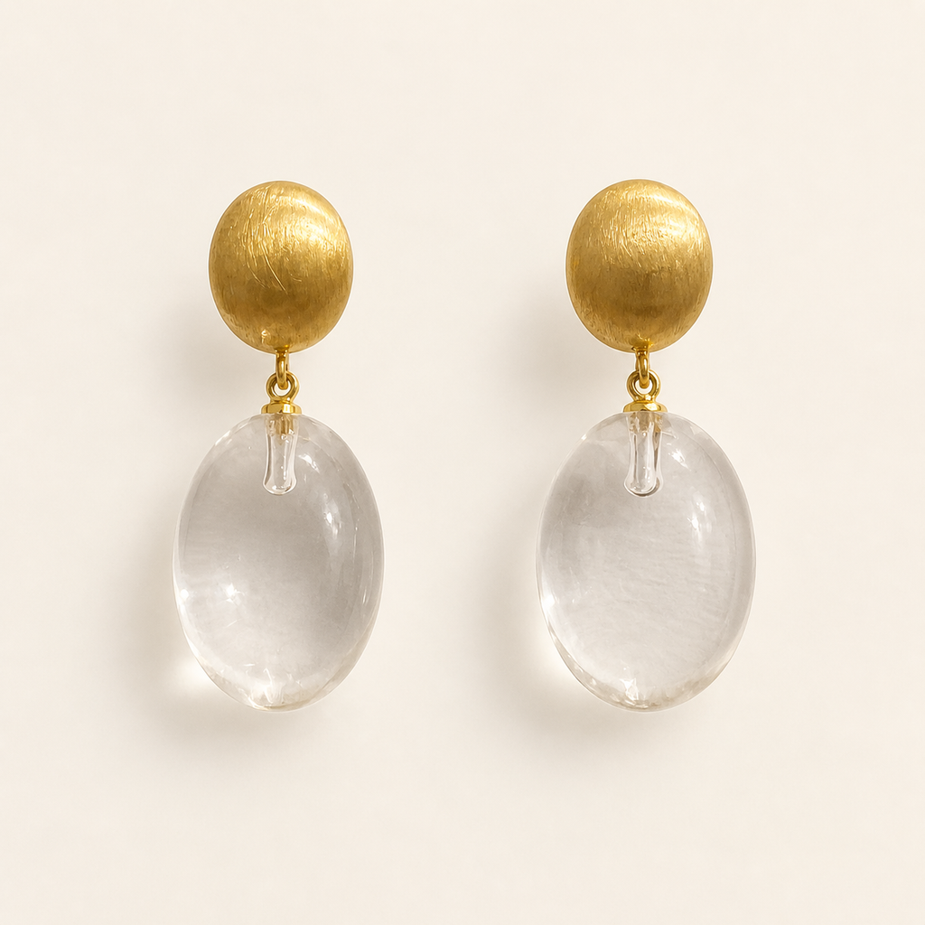 Golden Lucent Drop Earrings