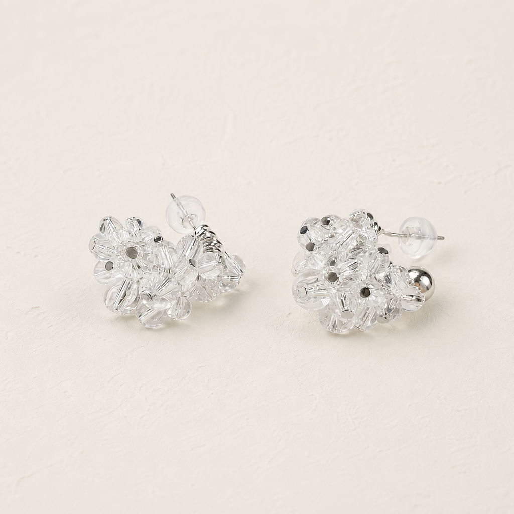 Crystal Halo Cluster Earrings