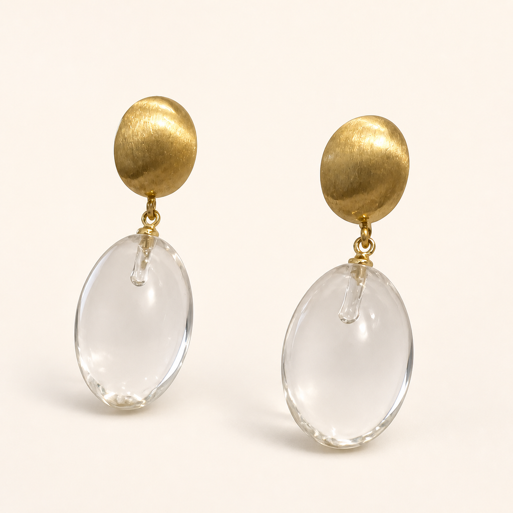 Golden Lucent Drop Earrings