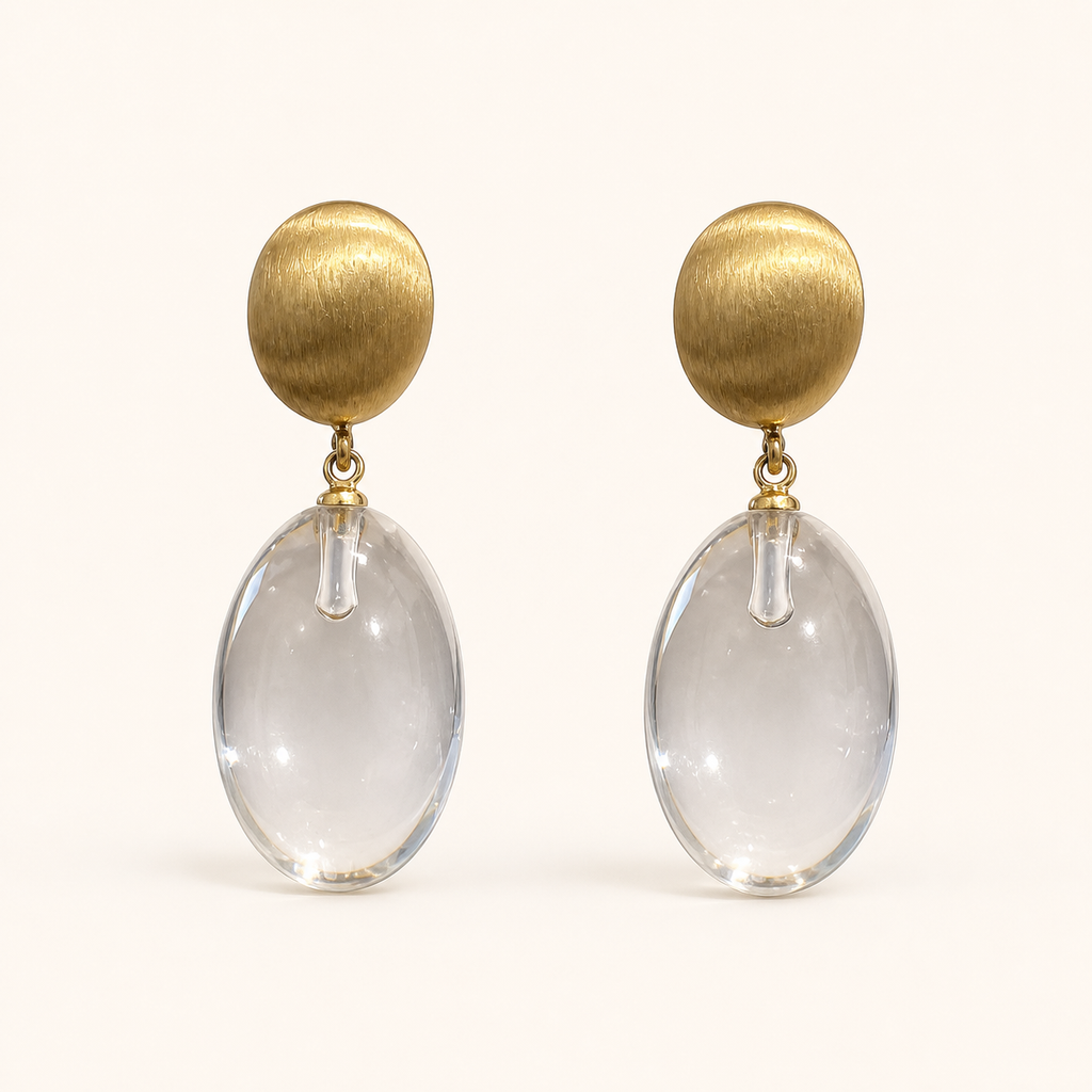Golden Lucent Drop Earrings