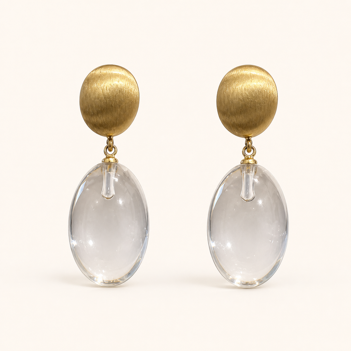 Golden Lucent Drop Earrings