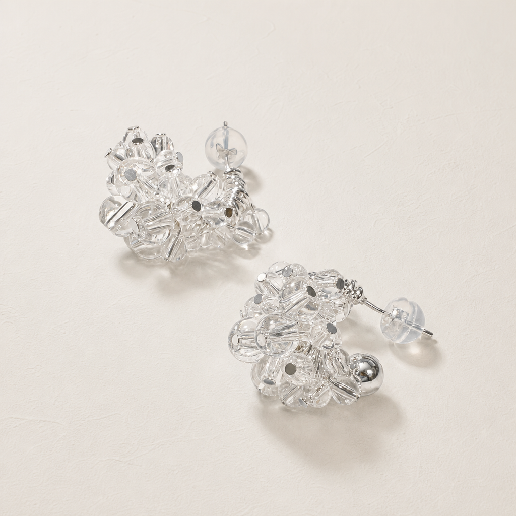 Crystal Halo Cluster Earrings