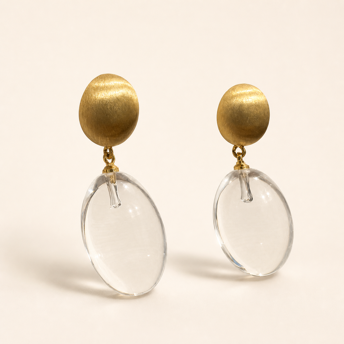 Golden Lucent Drop Earrings