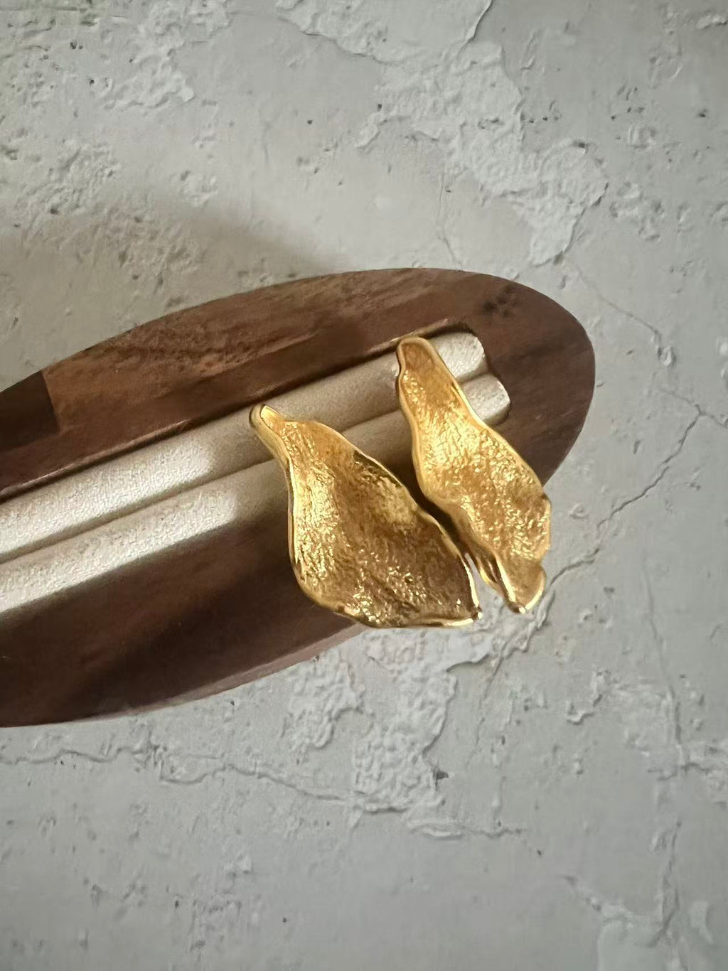 Golden Calla Sculptural Earrings