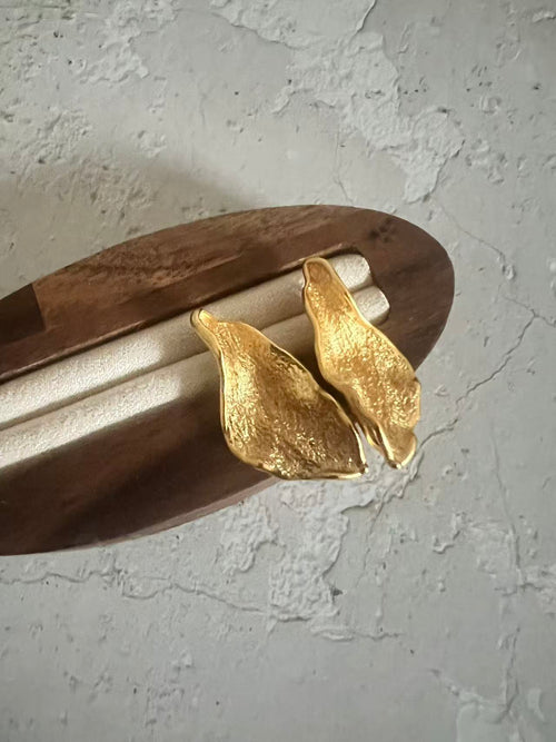 Golden Calla Sculptural Earrings