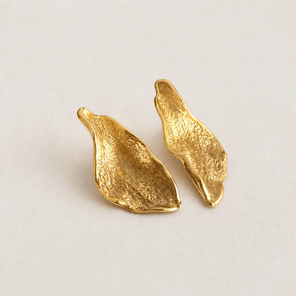 Golden Calla Sculptural Earrings